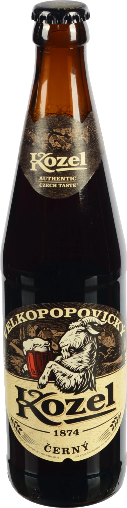 Пиво 0.45л 3.7% темне фільтроване пастеризоване Černý Velkopopovicky Kozel