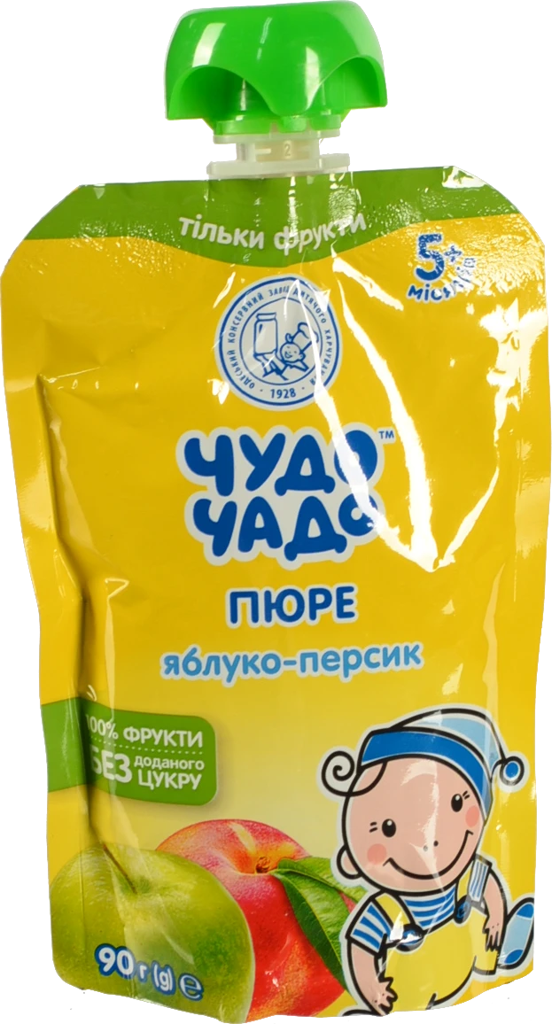 Пюре Чудо Чадо 90г яблуко-персик без цукру