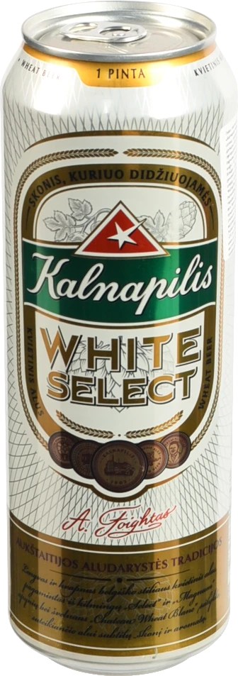 Пиво Kalnapilis White Select 0.568 л банка