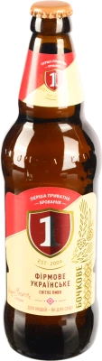 Пиво 500мл 4.3% світле фільтроване пастеризоване Бочкове Перша приватна броварня