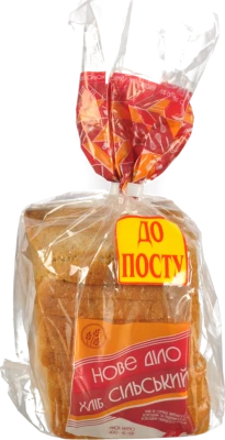 Хліб житньо-пшеничний нарізний Сільський Нове діло м/у 400г