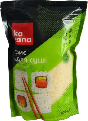 Рис круглозернистий для суші та ролів Японіка Katana д/п 1кг