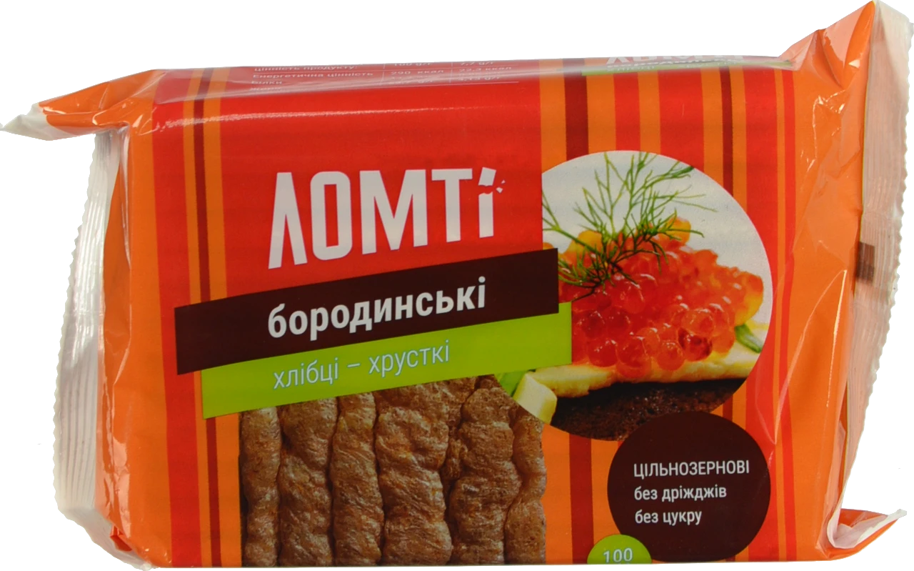 Хлібці Galleti 100г ломти бородинські хрусткі
