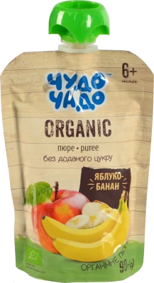 Пюре Чудо-Чадо Органічне Яблуко-Банан 90г