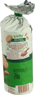 Хлібці рисові Livity з кіноа та кунжутом 100г