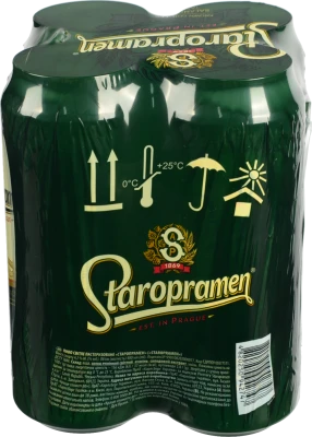 Пиво Staropramen 4х0.48л 4.2% світле пастеризоване