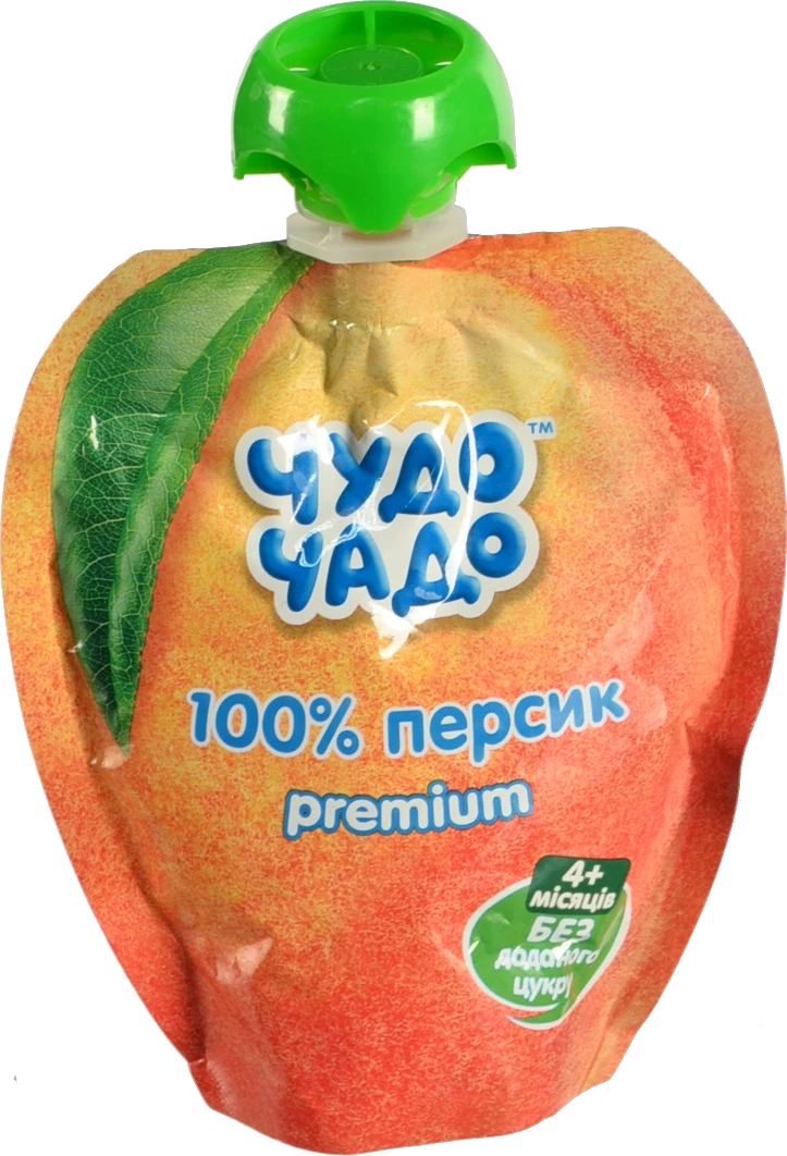 Пюре для дітей від 4міс натуральне стерилізоване Персик Premium Чудо-Чадо д/п 90г