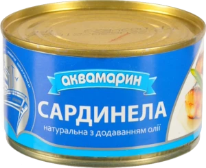 Сардинела натуральна з додаванням олії Аквамарин ж/б 230г