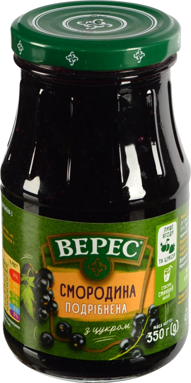 Смородина подрібнена з цукром Верес с/б 350г