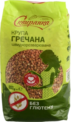 Крупа гречана ядриця швидкорозварювана без глютену Сквирянка м/у 800г