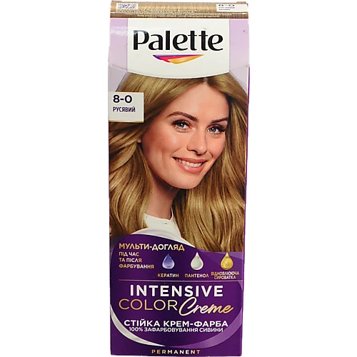 Крем-фарба для волосся Intensive Color №8-0 Palette 1шт