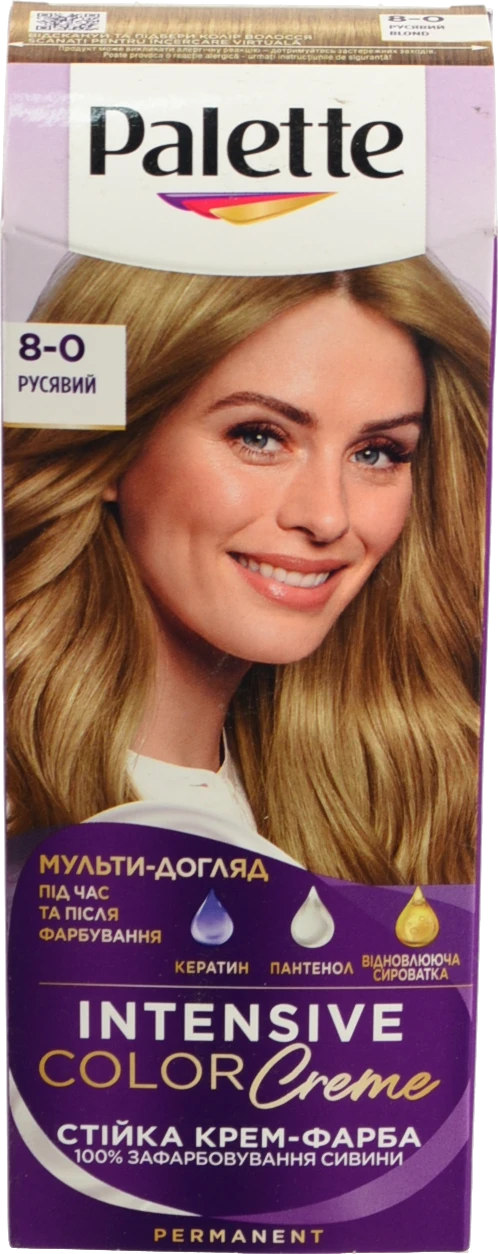 Крем-фарба для волосся Intensive Color №8-0 Palette 1шт