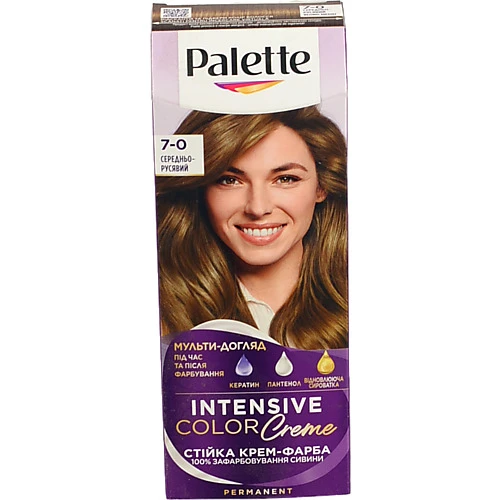 Крем-фарба для волосся Intensive Color №7-0 Palette 1шт
