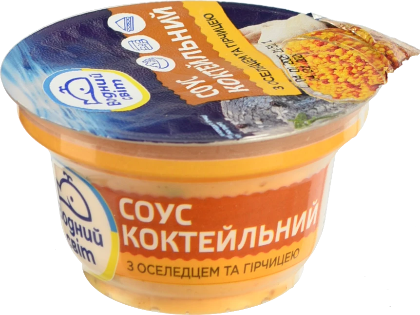 Соус коктейльний Водний світ 160г з оселедцем і гірчицею