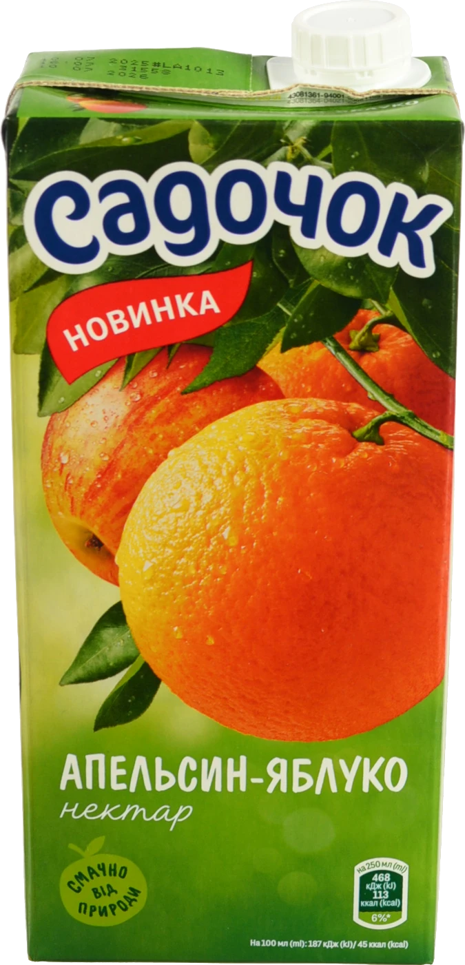 Нектар Садочок 0.95л апельсин яблуко