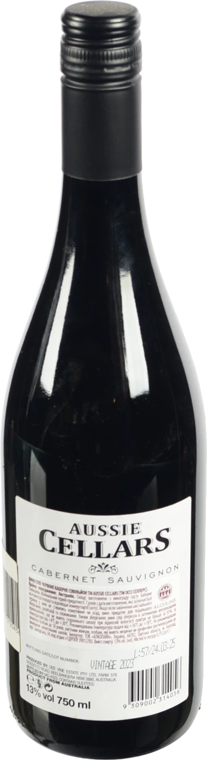 Вино Cabernet Sauvignon сухе черв 0.75л ТМ Aussie Cellars 6