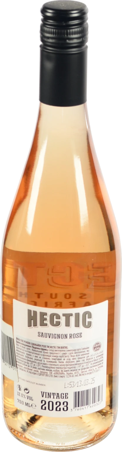 Вино Sauvignon Rose сухе рожеве 0.75л ТМ Hectic 6