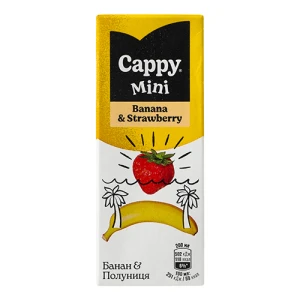 Нектар Cappy Mini 0.2л банан-полуниця