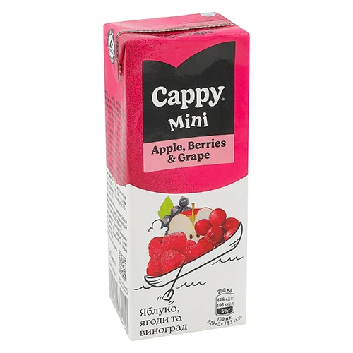 Нектар Cappy Mini 0.2л яблуко-ягоди-виноград