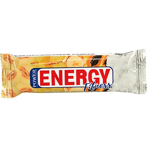 Батончик-мюслі Power Energy 30г тропічні фрукти