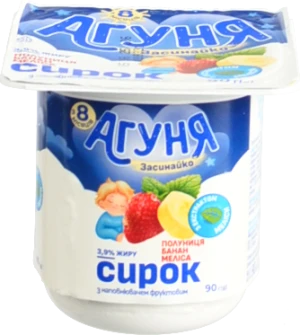 Сирок Агуня 90г 3.9% Полуниця Банан Меліса