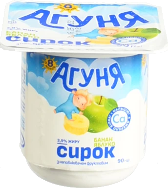 Сирок Агуша 90г 3.9% банан яблуко