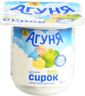 Сирок Агуша 90г 3.9% банан яблуко