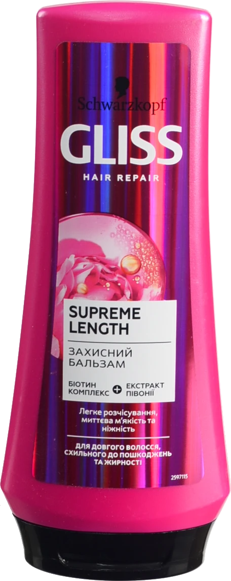 Захисний бальзам для волосся Supreme Length Gliss 200мл