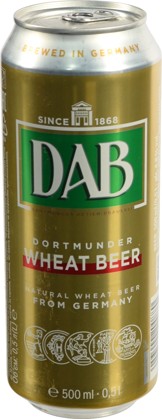 Пиво DAB 0.5л пшеничне з.б