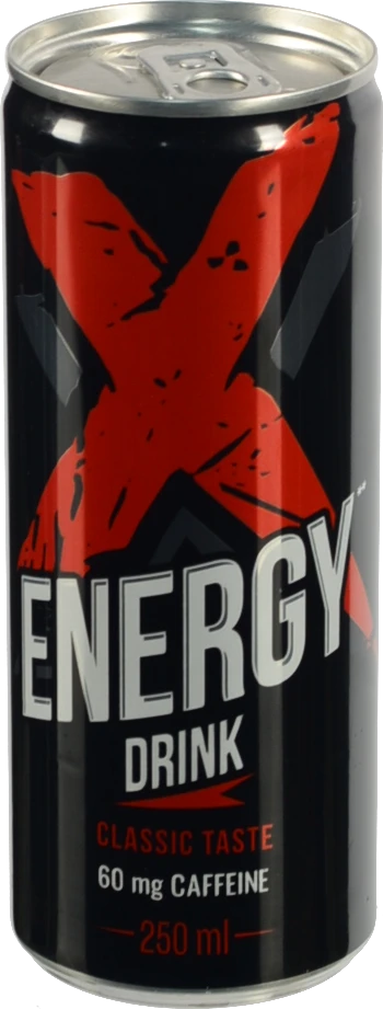 Напій енергетичний X ENERGY 0.25л double caffeine з.б