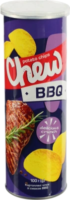 Чіпси Chew 100г BBQ тубус