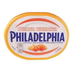 Крем-сир Philadelphia 175г 34% копчений лосось ванн.