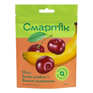 Фрукти сублімовані Смартік 12.5г мікс банан вишня