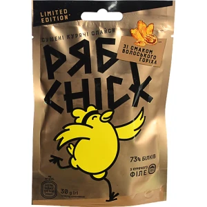 Слайси РябChick 30г філе куряче сушене волоський горіх