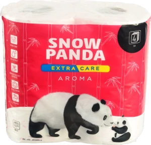 Папір туалетний 4-х шаровий Aroma Extra Care Snow Panda 4шт