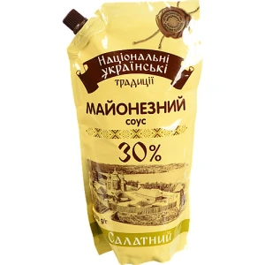 Соус майонезний 30% Салатний Національні українські традиції 500г
