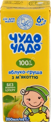 Сік яблуко-груша Чудо-чадо 0.2л