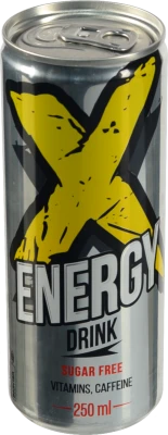 Напій енергетичний X ENERGY 0.25л  sugar free з.б