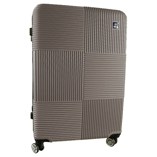 Валіза пластикова 4-х колесах 75х48х28см колір коричневий