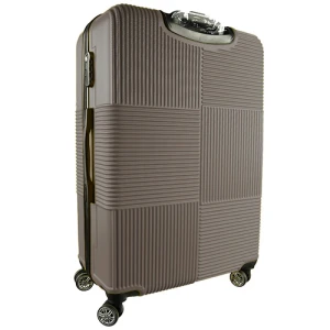 Валіза пластикова 4-х колесах 75х48х28см колір коричневий