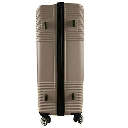 Валіза пластикова 4-х колесах 75х48х28см колір коричневий