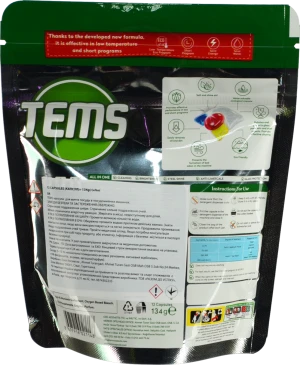 Капсули д.посудомийних машин Tems 4в1 12шт