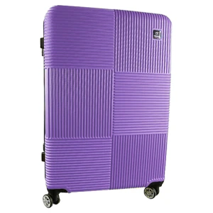 Валіза пластикова 75х48х28см колір pink purple