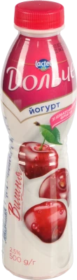 Йогурт 2.5% зі шматочками фруктів Вишня Дольче п/пл 500г