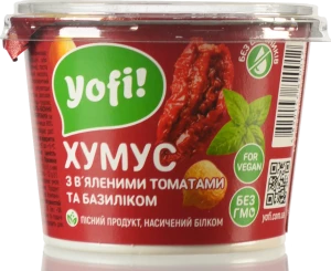 Хумус з в'яленими томатами та базиліком Yofi! ст 250г