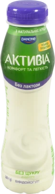 Біфідойогурт Активіа 260г 0.9% безлактозний пет