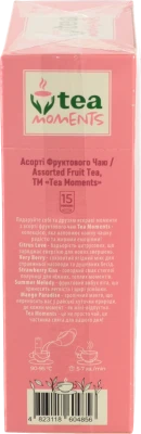Асорті набір  «Асорті фруктового чаю»ТМ «Tea Moments»кадді - пакет 34.2г