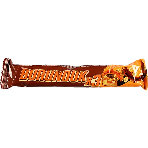 Батончик Burunduk 100г арахіс нуга карамель глазурований