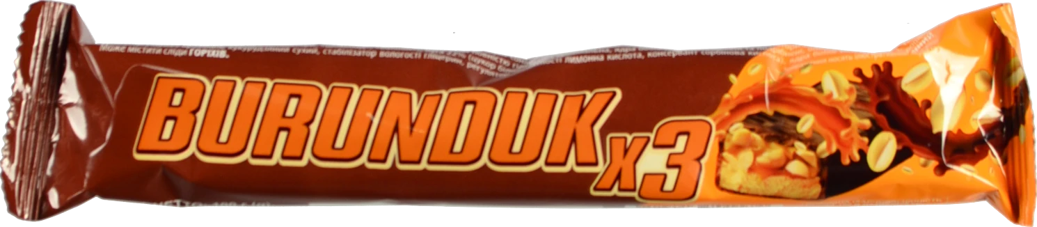 Батончик Burunduk 100г арахіс нуга карамель глазурований