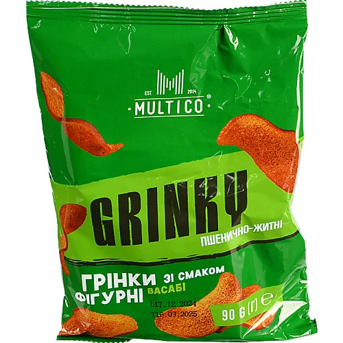 Грінки Multico 90г васабі
